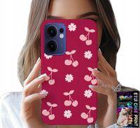 ETUI DO OPPO FIND X5 LITE - WISIENKI, WIŚNIE NA BORDOWYM TLE + FOLIA