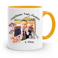 Kubek Żółty Prezydenta Andrzej Duda Pis Dla Ciebie Z Nadrukiem Ze Zdjęciem