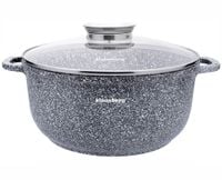 GARNEK MARMURKOWY OKRĄGŁY NIEPRZYWIERAJĄCY NON-STICK BRYTFANNA 26cm / 5.6L