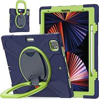Etui Pancerne iPad Pro 12.9 2021 Stojak 360 Rysik Granatowo-Zielone