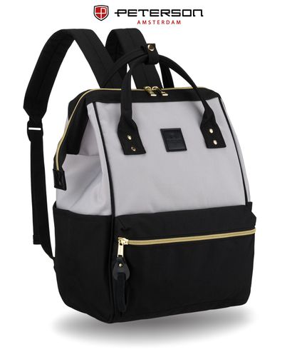 plecak materiałowy ptn alfa-5295 black-gray na Arena.pl