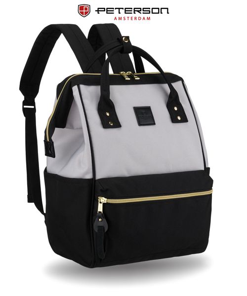 plecak materiałowy ptn alfa-5295 black-gray zdjęcie 2