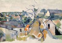 Plakat 100x70cm Rooftops, Paul Cezanne Vintage do Salonu