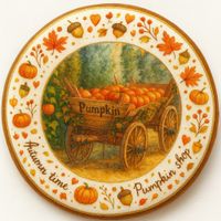 CIASTKO LUKROWANE OLD SHOP ROZ.L KOŁO JESIEŃ RĘCZNIE ROBIONE