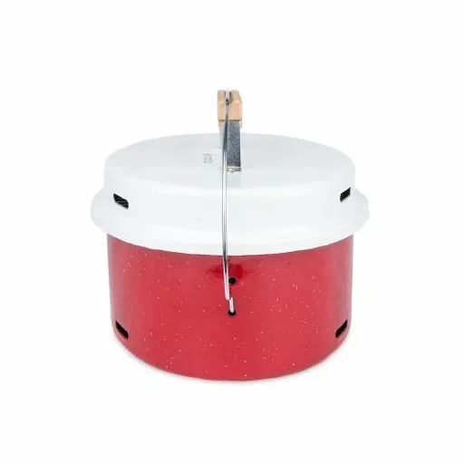 Grill emaliowany czerwony nakrap. Emalco |Barbeque zdjęcie 3