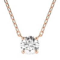 naszyjnik z różowego złota 585 z diamentem (brylantem) 0,15 ct lab