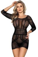 mesh dress h3192 black xl