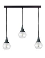 Lampa wisząca 3xE27 LACRIMA CLEAR BLACK