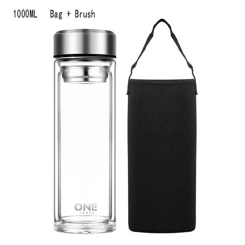 Kubek Termiczny - Szkło Boro Krzemowe - Podwójne - Idealny Do Pracy - Szkoły 490ml Style B na Arena.pl