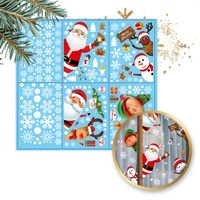 świąteczne naklejki kolorowe na okno 6 arkuszy 25cm x 35cm nkd11