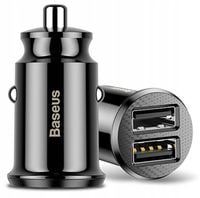 Baseus mini ładowarka samochodwa szybka 2xUSB 3.1A