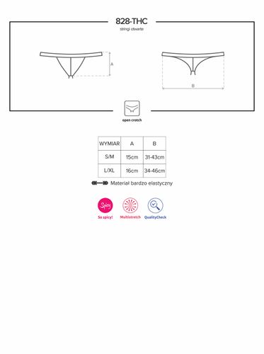 bielizna 828 thc 1 stringi otwarte  s/m na Arena.pl