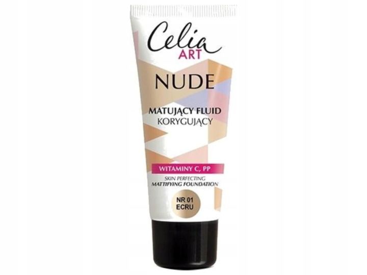 CELIA NUDE fluid matujący nr 01 ECRU zdjęcie 2