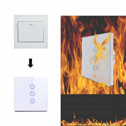 Zigbee 3.0 Przełącznik Światła 3 WEG Touch Switch, Alexa i Google Home na Arena.pl