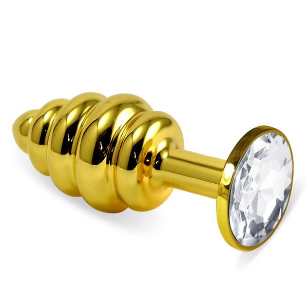 Gold Spiral Plug Clear zdjęcie 1