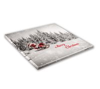 SZKLANA DESKA KUCHENNA 25x25cm - 523e Mikołaj