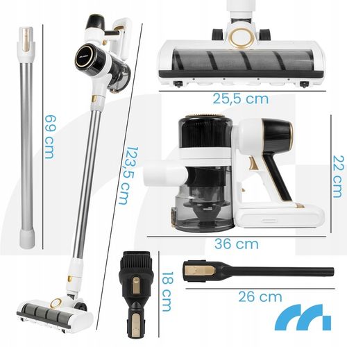 ODKURZACZ BEZPRZEWODOWY PIONOWY BEZWORKOWY ELEKTROSZCZOTKA LED 3W1 na Arena.pl