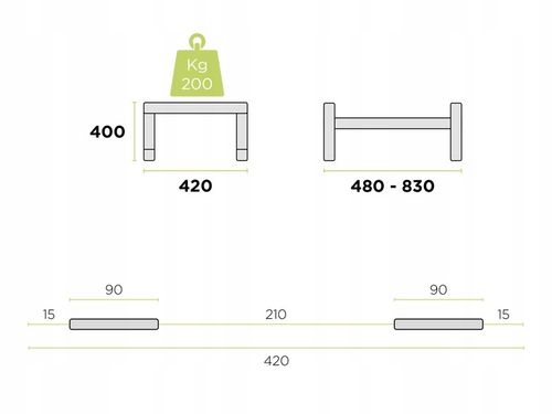 Stojak podpora do pompy ciepła klimatyzatora SP740 na Arena.pl