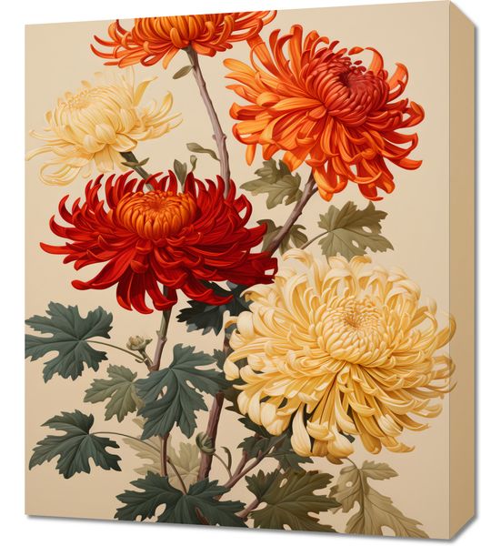 Obraz 50x60cm Tańczące Chryzantemy zdjęcie 1
