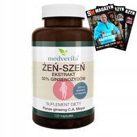 MEDVERITA ŻEŃ-SZEŃ EKSTRAKT 30% PAMIĘĆ SEN REDUKCJA STRESU 120kaps