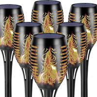 Solarne pochodnie 6 sztuk Lampy LED z płomieniem