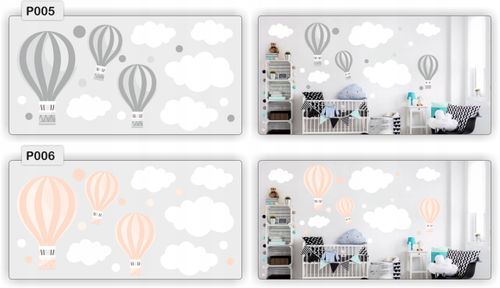 Naklejka ścienna dekoracyjna BALONIKI pastelove na Arena.pl