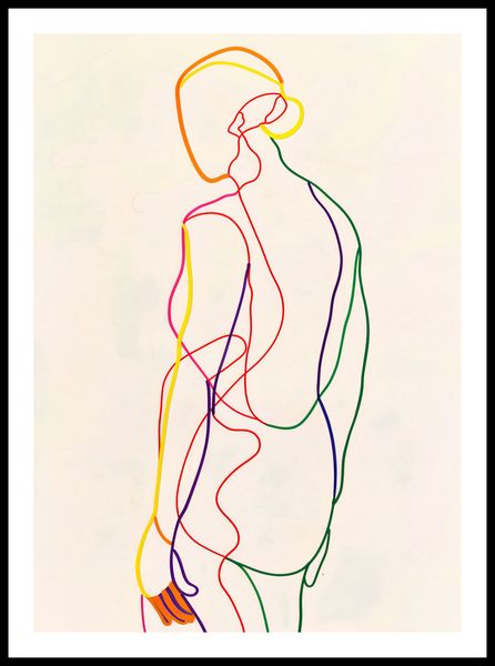 Plakat 50x70cm Tęczowy Zarys zdjęcie 3