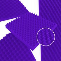 FALA - AKUSTYCZNA PIANKA MATA GĄBKA 50x50x 3 CM - Fiolet biura, pokoje