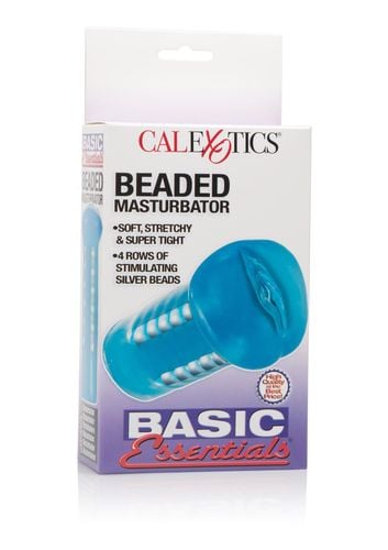 masturbator z koralikami basicessentials calexotics niebieski 13 cm na Arena.pl