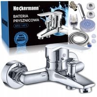 Bateria wannowa ścienna Heckermann AF5 Srebrna