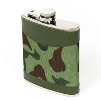 Piersiówka moro metalowa poj. 210ml, kamuflaż woodland