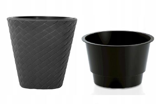 2x Doniczka okragła pleciona Slim DPMT300 + DBMT300 + wkłady na Arena.pl