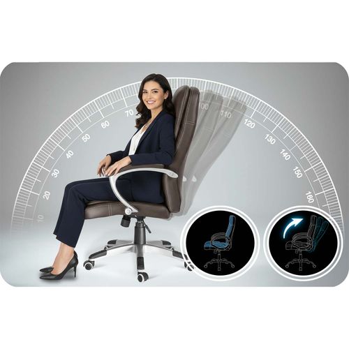 Fotel biurowy obrotowy Sofotel ciemny brąz na Arena.pl