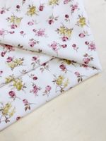 Drobne Kwiaty Na Bieli - Silky - 80g/m2