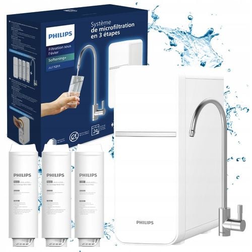 Przepływowy filtr do wody PHILIPS, filtr zmiękczający wodę, pod zlew + na Arena.pl