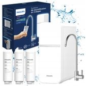 Przepływowy filtr do wody PHILIPS, filtr zmiękczający wodę, pod zlew +