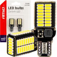 ŻARÓWKI LED AMIO W16W T15 WSTECZNE COFANIA MOCNE CAN BUS 54 DIODY 12V 24V