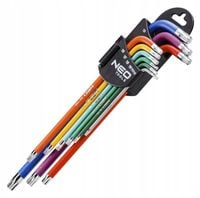KLUCZE TORX T10-50 9 SZTUK KOLOROWE 09-518 NEO