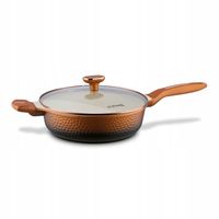 GŁĘBOKA PATELNIA INDUKCJA 28cm patelnia z dwoma uchwytami Texture Copper