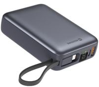 Powerbank Swissten 20000 mAh USB-C USB- A Kabel USB-C + Lightning LCD