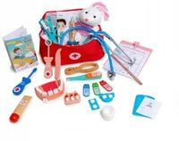 Drewniany zestaw doktor lekarz dentysta apteczka