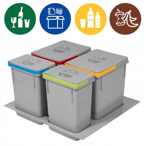 Kosz na śmieci pod zlew Amix RUBIO segregator do szuflady szafki 60cm na Arena.pl