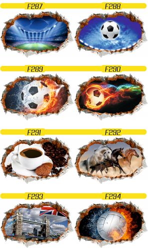 Naklejka samoprzylepna dziura 3D piłka nożna TANIO na Arena.pl