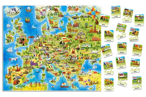Puzzle 180 elementów Mapa Europy na Arena.pl