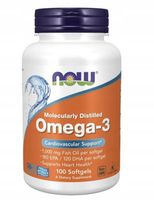 Now Foods Omega-3, suplement diety, 100 kapsułek