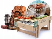 INNOWACYJNY TURYSTYCZNY PRZENOŚNY EKOLOGICZNY GRILL WĘGLOWY NA PIKNIK