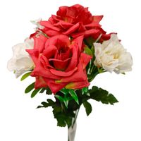 Bukiet róża jaskier czerwony