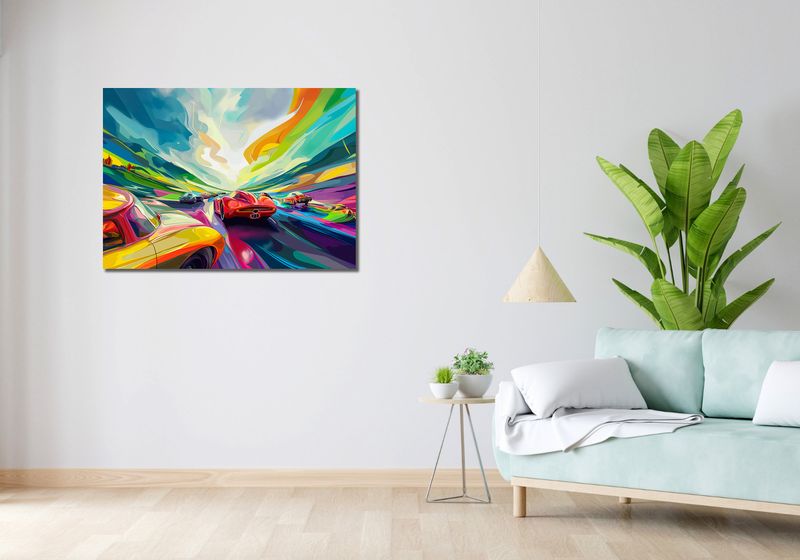 Obraz 100x70cm Wyścig Przy Barwach zdjęcie 2