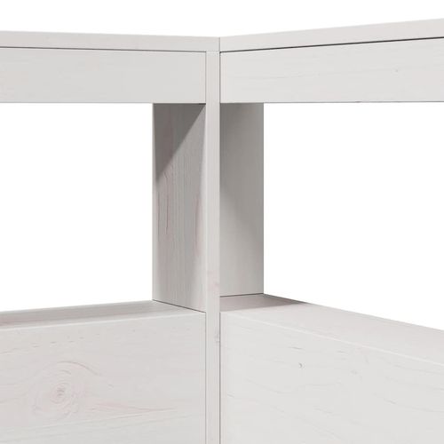 Regał na książki z zagłówkiem, białe, 75 cm, sosnowe na Arena.pl