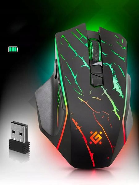 Myszka Gamingowa Mysz Dla Graczy URAN Bezprzewodowa LED Programowalna zdjęcie 7